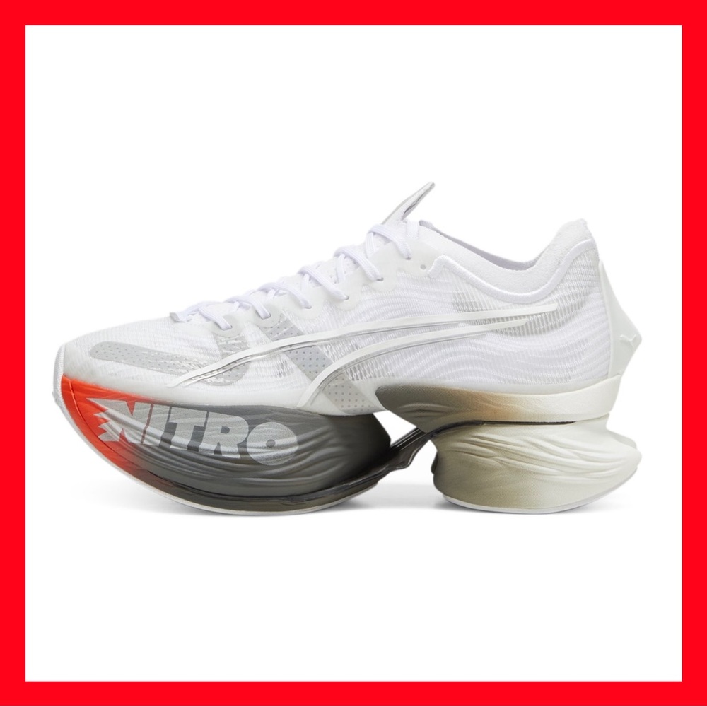 $350 Puma Fastroid White Silver Sneakers Running Shoes 379068-04 Mens